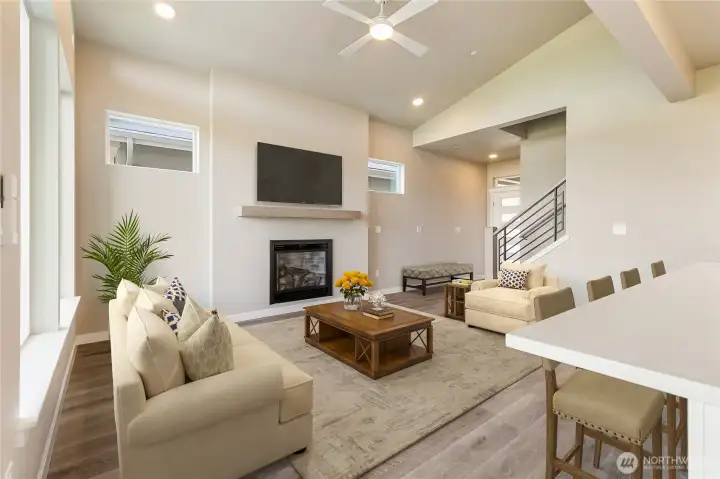 Living.   Pic for reference of like unit. 552 Northview is under construction. (Pic is virtually staged)