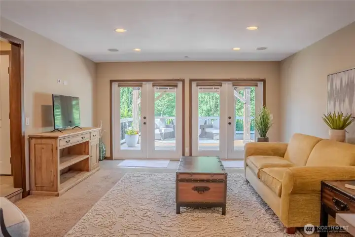 Formal Living room with deck access!