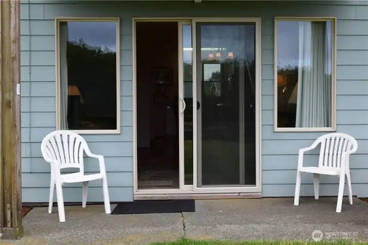 Patio off of living room.