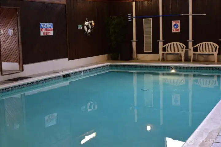 Indoor pool is beautifully maintained.