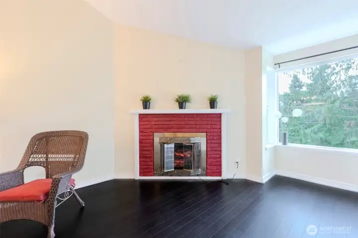 Fireplace is electric