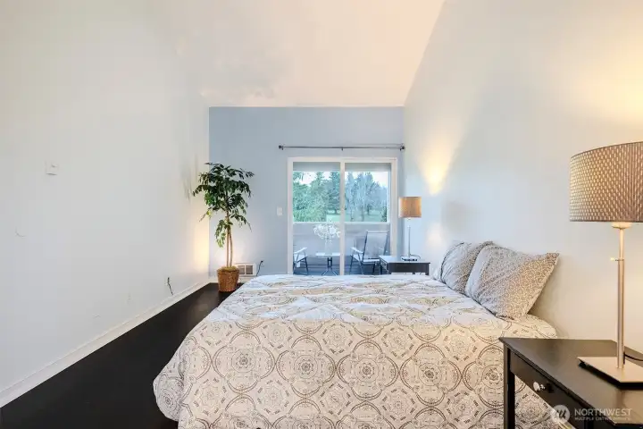 Slider deck looks out to golf course