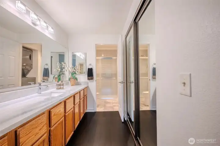 Walk-in closet on right