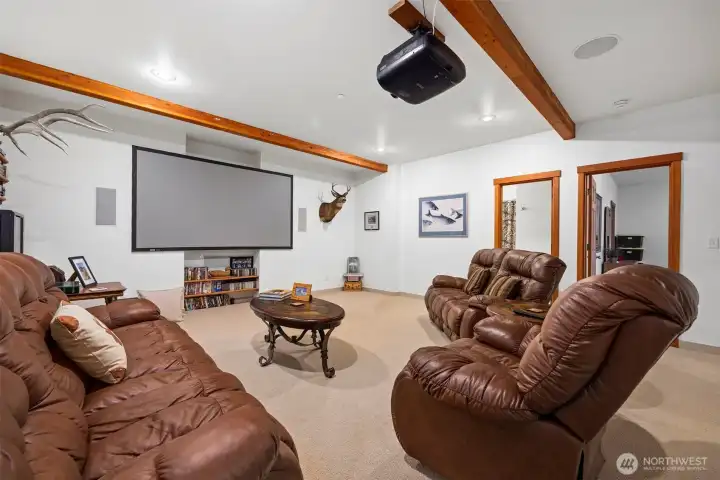 The downstairs family room is huge and adjacent to the full bath and spacious bedroom on the lower floor.