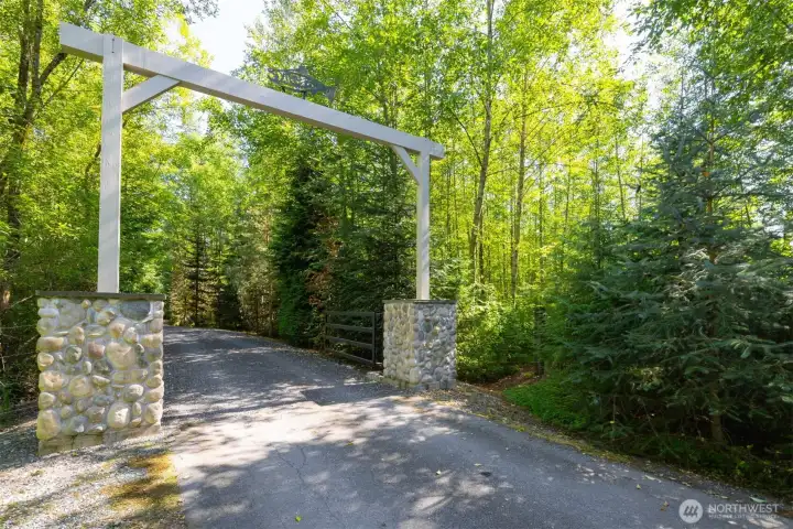 There is a personal gate at the entry of this property, along with the main electric gate for the HOA.