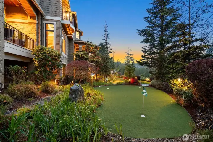 Why not improve your game with the two-hole putting green?
