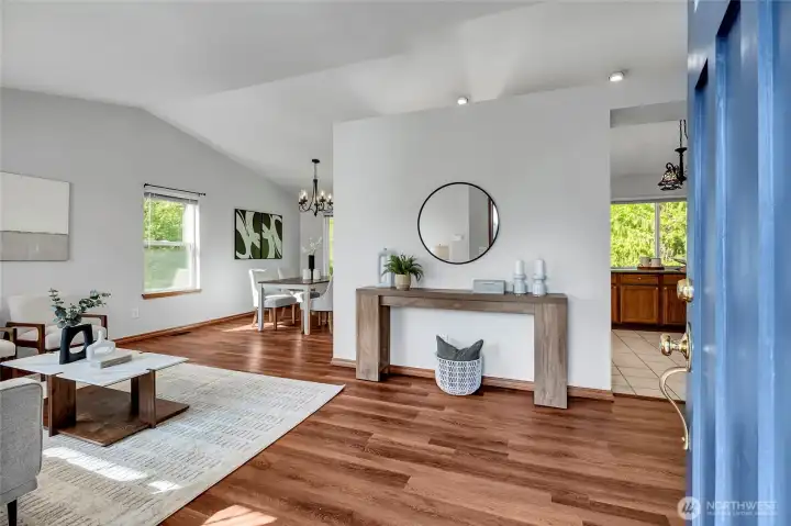Beautiful hardwoods, gorgeous entrance