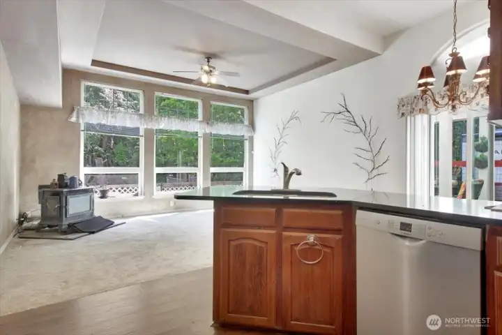 Kitchen to Open room