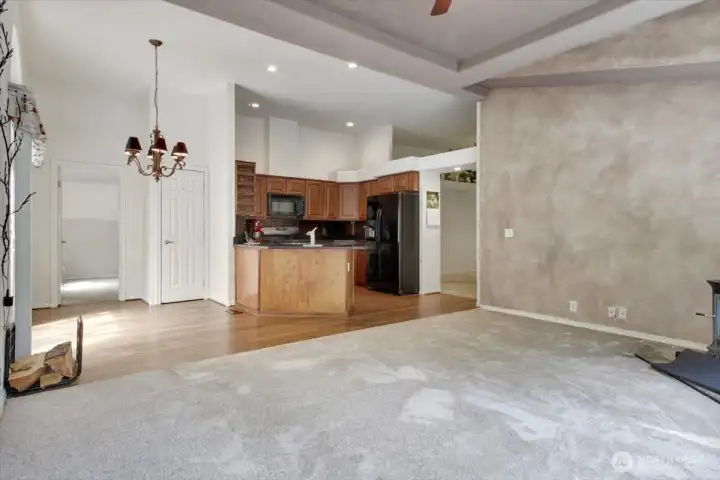 Open room viewing Kitchen