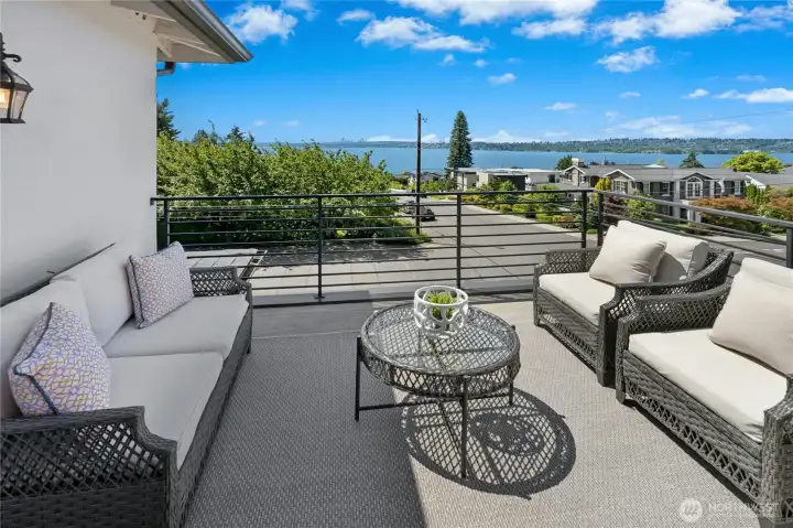 Primary suite patio - the ultimate zen zone; morning coffee never miss a beat
