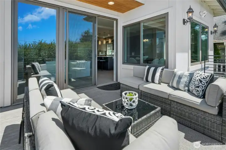 Main level patio; easy to entertain