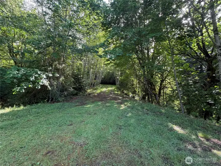 Magical pathway from the parcel entrance to the homesite. Magical pathway from the parcel entrance to the homesite.
