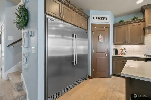 Commercial Sized Refrigerator & Walk-in Pantry