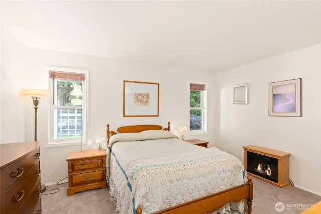 Bedroom on the main level. Take stairs out of the equation for guests  or family