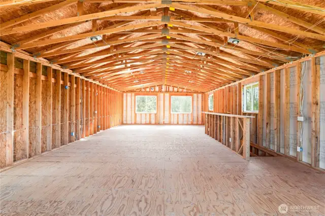 Wow! Here it is, 1,100 square feet wired and ready for whatever you can imagine!