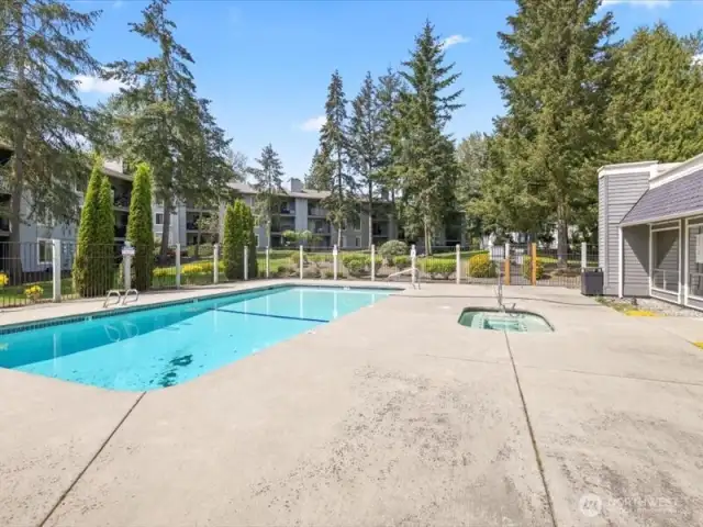 Pool area and Clubhouse