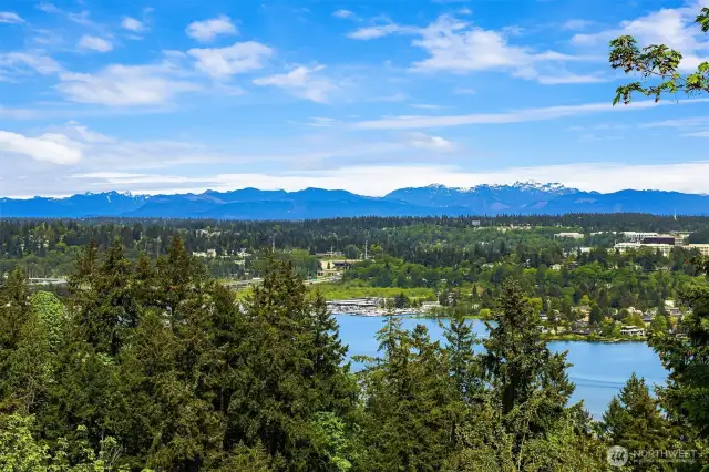 The view never disappoints--look out on the lake, mountains, and even Glacier Peak on a clear day.