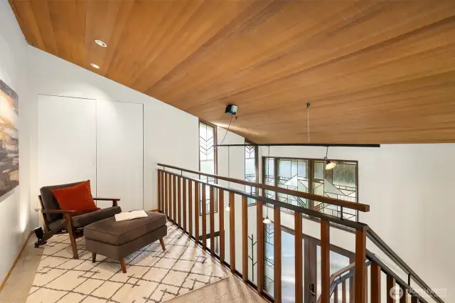This loft area is perfect for your reading or study nook!