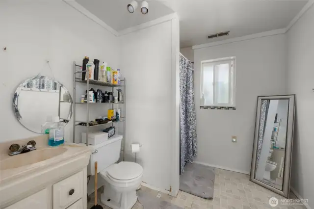 3/4 bath in lower level