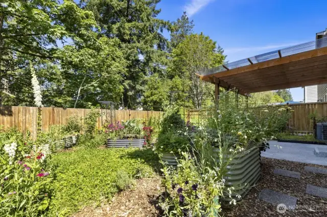 Imagine wondering through to pick ripe raspberries, blueberries, snap peas, squash, artichokes, and all sorts of herbs and greens for your meals.