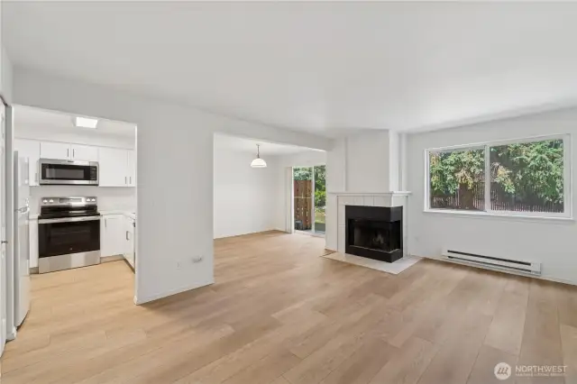 Open concept floor plan