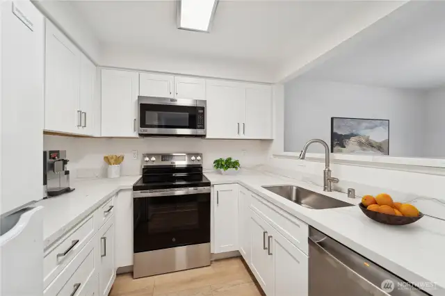 Virtually staged kitchen
