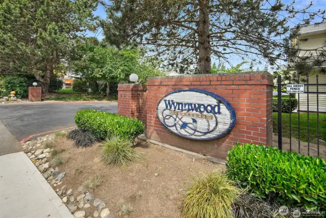 View of entry into community