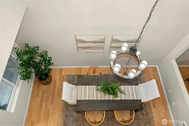 Main Floor opens to Upstairs