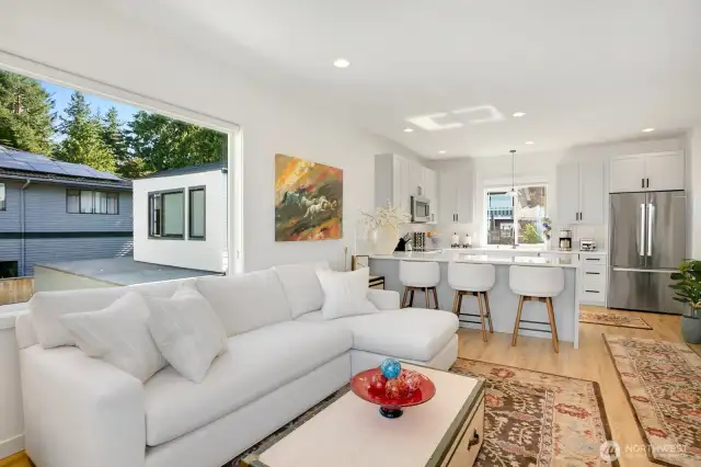 view of kitchen from living room