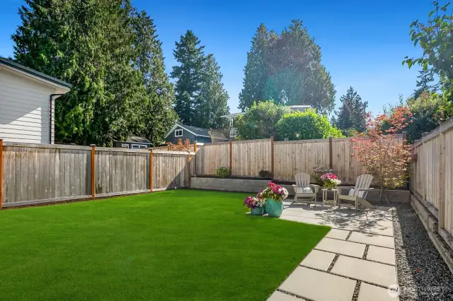 private yard and patio