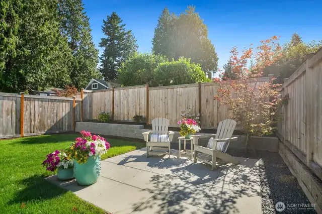 fully fenced yard