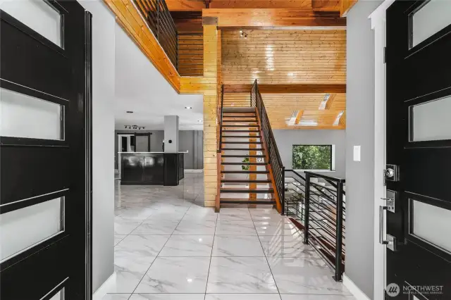 Double door entry welcomes with wow factor