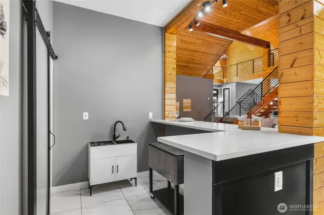 Bar in living room