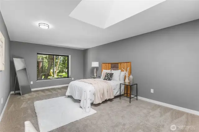 Secondary bed with skylight
