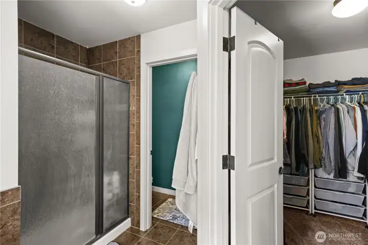 Primary Bathroom with walk in closet