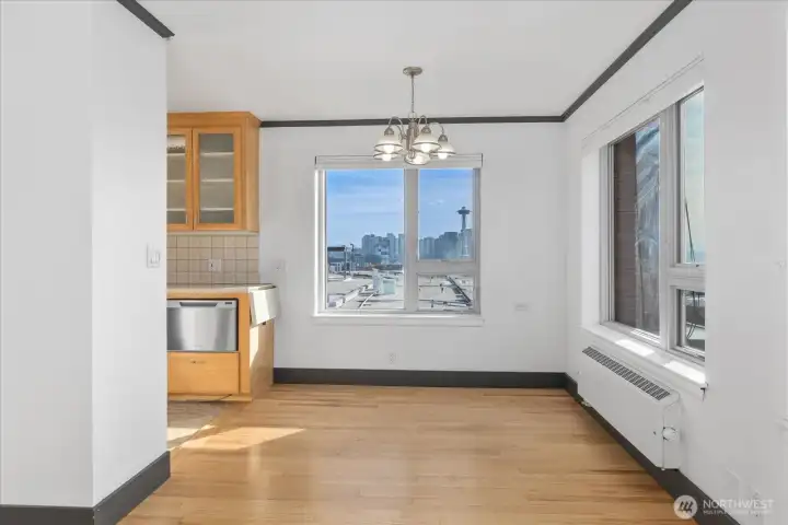 Sun & City View Filled Dining Room!