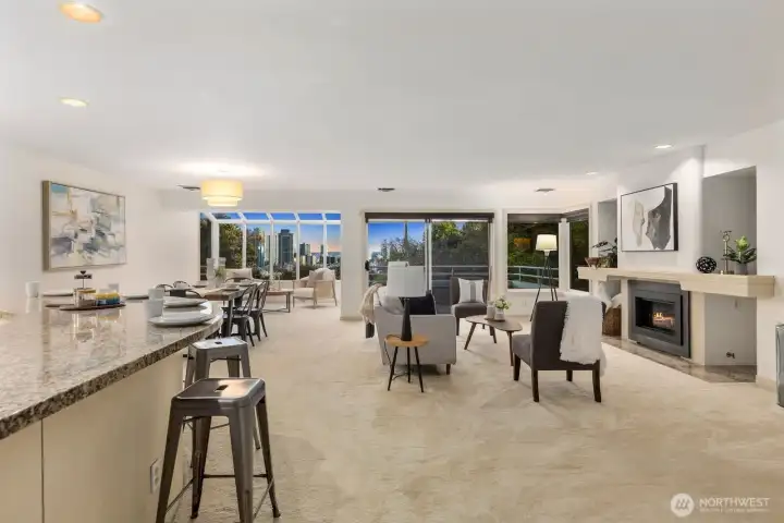 Your massive great room is the perfect entertaining space.