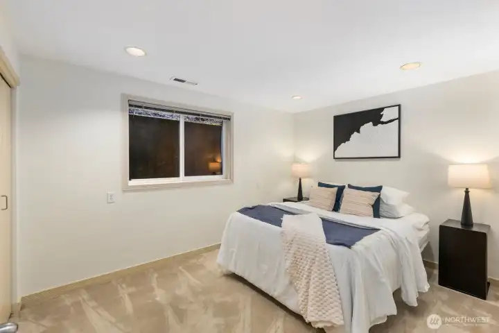 Second bedroom also has great space and double closets.