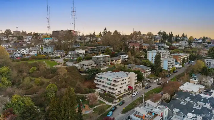 Enjoy the peaceful neighborhood of Queen Anne.