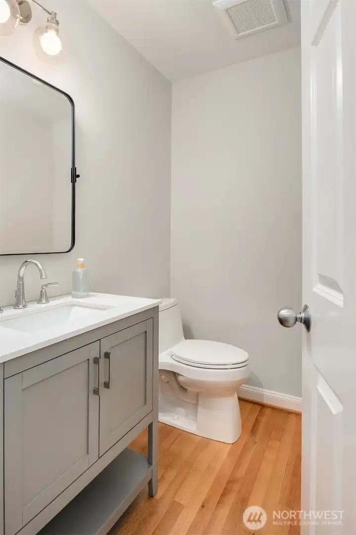 Main level remodeled power bath.