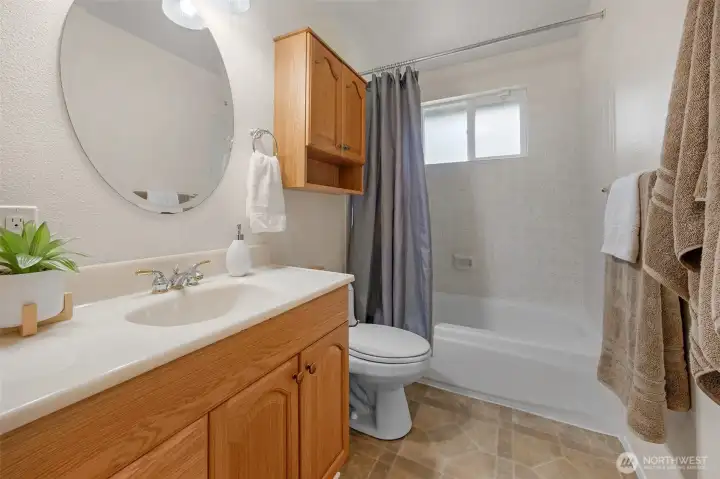 Updated main bathroom.