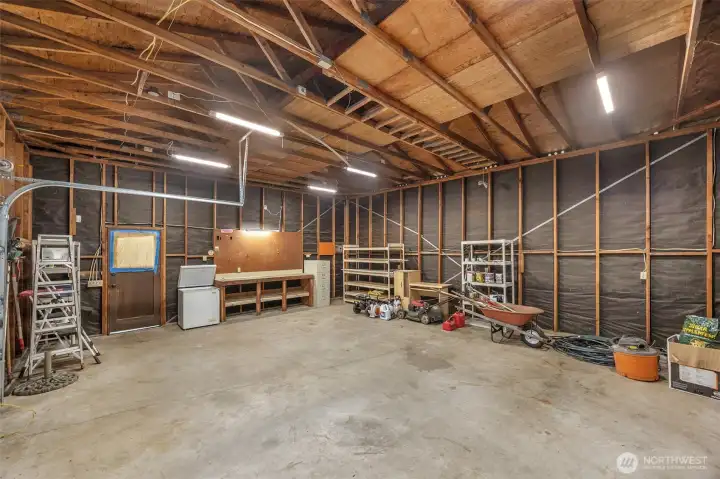 Interior of the detached shop/garage.