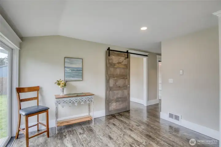 Open space for coffee bar, dinette table or.....