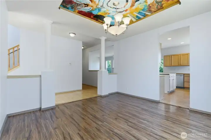 The main floor offers a seamless flow between the living room, kitchen, and dining room, creating a spacious and inviting atmosphere ideal for both entertaining and everyday living.