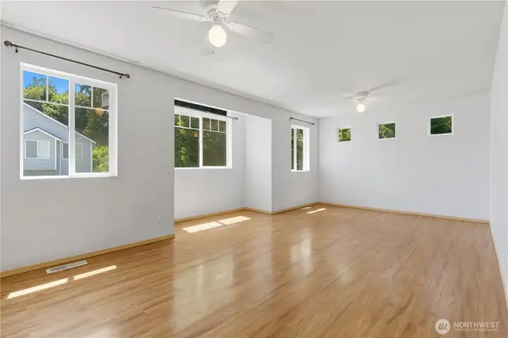 The bonus room un-staged and ready for you to make it your own.