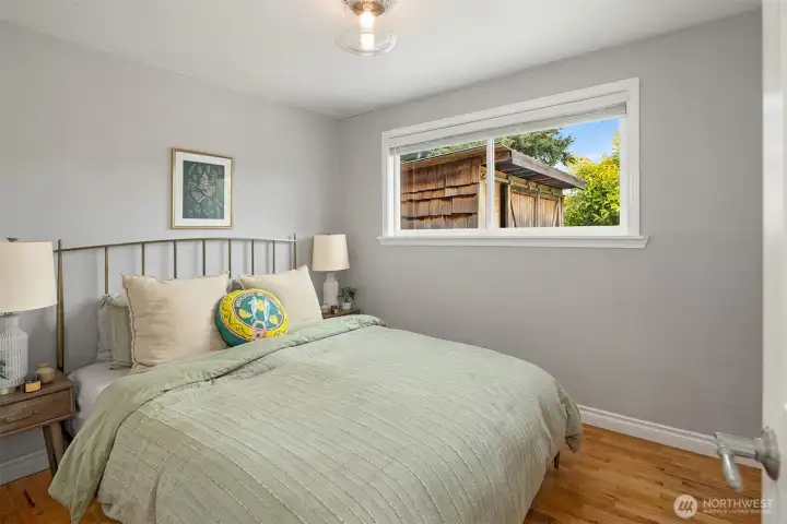 Second bedroom with window to back yard.