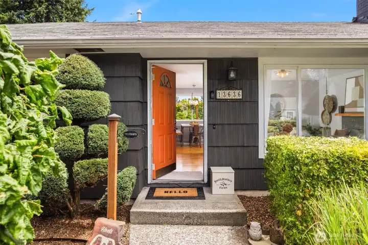 Welcoming home on a friendly block in a friendly neighborhood with beaches, forested trails and parks nearby.