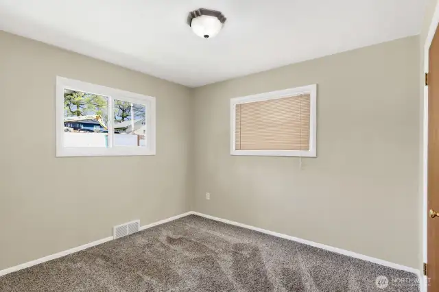 Seller is pretty confident there are hardwood floors under the carpet in both bedrooms!