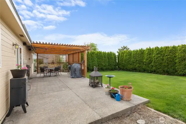 Secluded back yard.