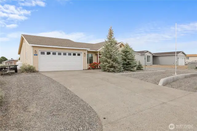 2 car attached garage.